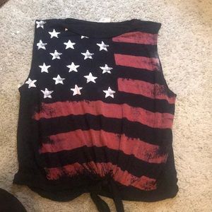 American flag tank top
